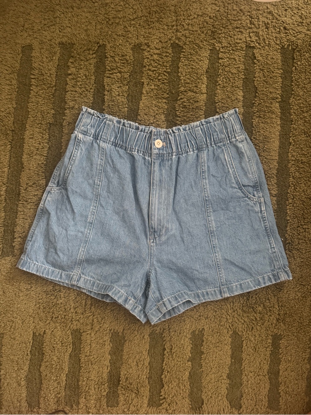Light Blue Madewell Denim Elastic Waist Women’s Shorts
